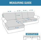 H.VERSAILTEX Sectional Couch Covers 4 Pieces Sofa Seat Cushion Covers L Shape - Image 3