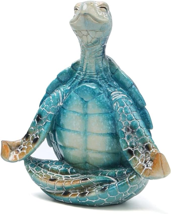 VVGIFTS Sea Turtle Meditation Yoga Decor, Garden Figurine Sea Turtle Meditating - Image 6