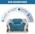 H.VERSAILTEX Rich Velvet Stretch 2 Piece Chair Cover Chair Slipcover Sofa Cover - Image 8