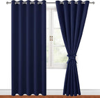 Blackout Curtains for Bedroom, 60 x 84 Inches Long, Window Curtains for Living by Hiasan