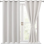 Blackout Curtains for Bedroom, 52 x 54 Inches Long, 2 Panels | Thermal by Hiasan
