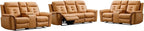 ANJ 3-Piece Faux Leather Power Recliner Sofa Set - Image 8