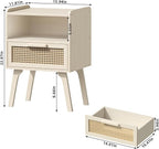 Lerliuo Rattan Nightstand, Side Table - Image 3