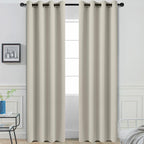 Yakamok Room Darkening Curtains 52x96 inch Length Stone-Living Room | 2 panels by Yakamok