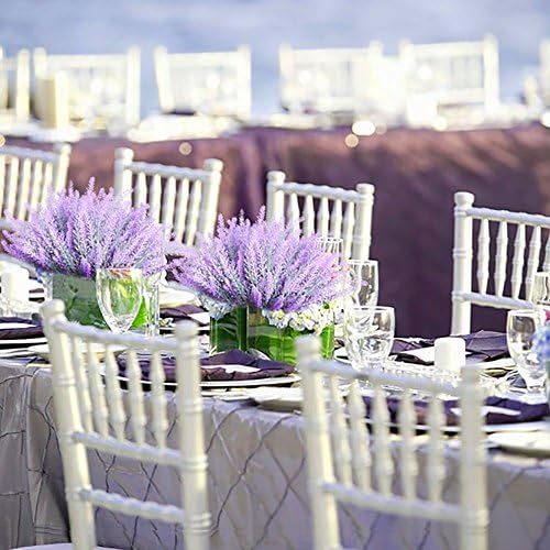 CATTREE Fake Flowers Lavender for Decoration, Flocked Plastic Faux Flower Artificial Plants Outdoor Bundle Wedding Bouquet Indoor Home Kitchen Table Centerpieces Arrangements Christmas Decor 8 Pcs - Image 6