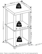 Furinno Turn-N-Tube Side Table, 3-Tier Thick Tabletop End Table - Image 3