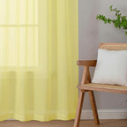 Goose Yellow Sheer Curtains 84 Inches Long 2 Panels, Light Filtering Rod Pocket - Image 8