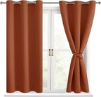 Blackout Curtains for Bedroom, Burnt Ochre, 38 x 54 Inch, 2 Panels | Thermal - Image 8