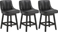 YaFiti Swivel Bar Stools Set of 3, 26 Inch Counter Height Bar Stools by YaFiti
