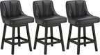 YaFiti Swivel Bar Stools Set of 3, 26 Inch Counter Height Bar Stools by YaFiti