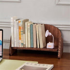 Bookcase Walnut Wooden Sofa Shaped Desk Organiser Organiser Shelf Simple Small - Image 2