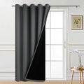 Yakamok Dark Grey Blackout Patio Door Curtain Panels W70 x L84, 1 Panel | Noise by Yakamok