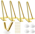 SMARTSTANDARD 8 Inch Hairpin Furniture Legs, 3/8'' Rods Metal Home DIY Projects by SMARTSTANDARD