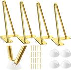 SMARTSTANDARD 8 Inch Hairpin Furniture Legs, 3/8'' Rods Metal Home DIY Projects by SMARTSTANDARD