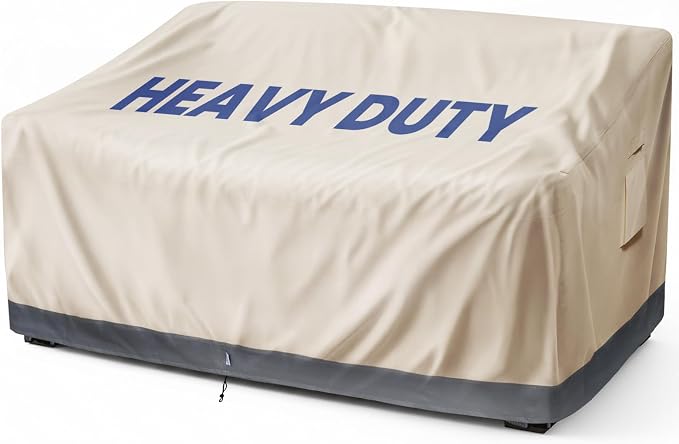 Extra Heavy Duty Outdoor Couch Cover Waterproof, Large 3-Seater Patio Sofa Cover by Kikcoin