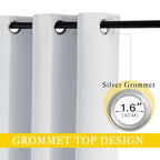 NICETOWN Patio Door Curtain 132 inches Long, Grommet Room Divider Curtain Panel - Image 3