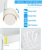 Volnamal Diaper Caddy Organizer, 3-Tier Movable Diaper Cart - Image 4