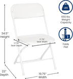 Flash Furniture Hercules Series Big & Tall Stackable Plastic Folding Chairs - Image 3