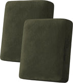 H.VERSAILTEX Velvet Stretch Couch Cushion Cover Plush Cushion Slipcover by HVERSAILTEX