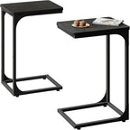 QEEIG C Table Side Table Set of 2 Living Room Sets C Shaped Couch Tray End by QEEIG