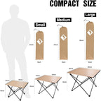 VILLEY Portable Camping Side Table, Ultralight Aluminum Folding Beach Table - Image 3