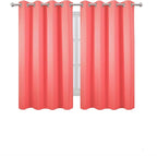 Blackout Curtains 52 x 45 inch Coral Curtains Set of 2 Panels/Thermal Insulated - Image 2
