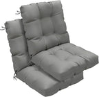 Outdoor Chair Cushions Set of 2, High Back Soft Seat Pad by zanwuhwyd
