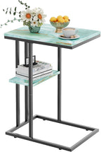 C Shaped End Side Table, Couch Sofa Table by Katrawu