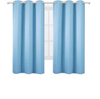 Sky Blue Blackout Curtains 34 x 63 Inch Length/Set of 2 Curtain Panels/Thermal - Image 2