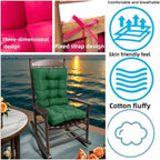 Chair Cushion Set for Rocking Chair, Rocking Chair Cushion, Overstuffed Seat - Image 6