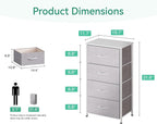 AODK Dresser for Bedroom with 4 Storage Drawers, Small Dressers Chest of - Image 3