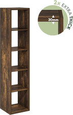 Furinno Cubicle Book Shelf, Vertical 5-Cube Bookshelf, Extra Thick Horizontally - Image 8
