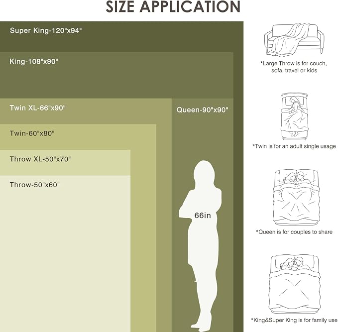 EMME Cotton Muslin King Blanket 4 Layer Ultra Soft Breathable Bed Layering - Image 9