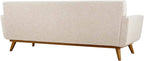 Modway Engage Mid-Century Modern Upholstered Fabric Sofa in Beige - Image 5