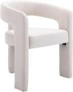 BESTANO Modern Linen Fabric Upholstered Dining Chairs by BESTANO