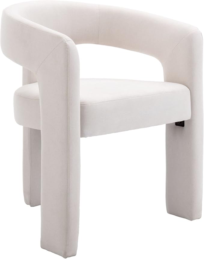 BESTANO Modern Linen Fabric Upholstered Dining Chairs by BESTANO