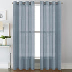 H.VERSAILTEX Linen Curtains 90 inches Long Linen Curtains/Natural Linen Blended by HVERSAILTEX