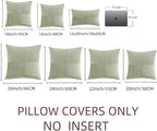 Fancy Homi 2 Packs Sage Green Euro Decorative Throw Pillow Covers 26x26 Inch - Image 7