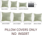 Fancy Homi 2 Packs Sage Green Decorative Throw Pillow Covers 22x22 Inch - Image 7