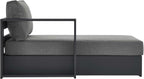Modway Tahoe Aluminum Outdoor Chaise Lounge in Gray Charcoal - Image 4