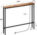 ELYKEN 5.9" Narrow Console Sofa Table - Image 3