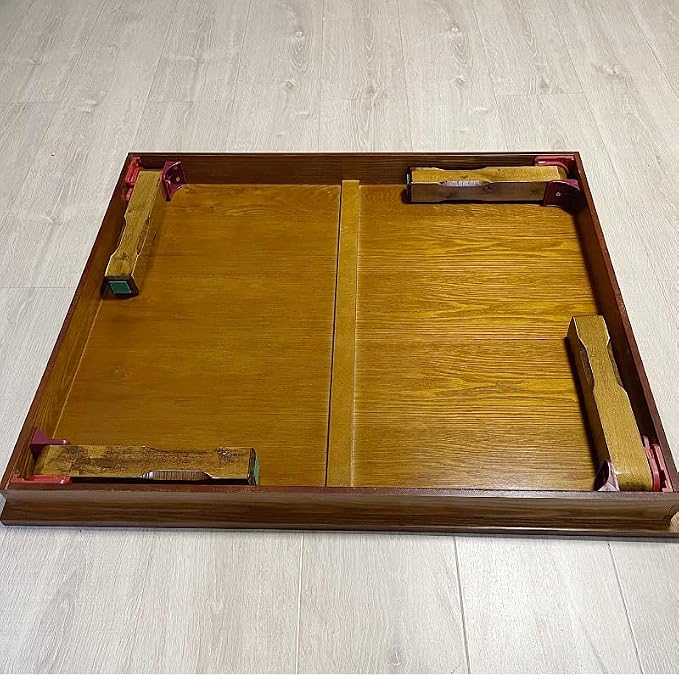 Rectangle 90X75cm Korean Coffee Table Folding Leg Asian Antique Style Living - Image 6