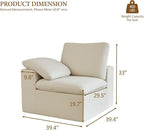 ANONER Modular Sectional Sofa, L-Shaped Modern Cloud Couch Chair, Comfy - Image 2