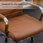 Home Office Chair Ribbed, Modern Leather Conference Waiting Room Chairs - Image 8