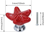 Starfish Drawer Knobs Coastal Kitchen Cabinet Knos Beach Themeb Knob Ceramic - Image 2