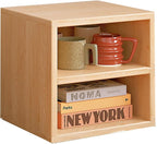 Versatile wooden storage cabinet, space-saving modular organizer by Unknown