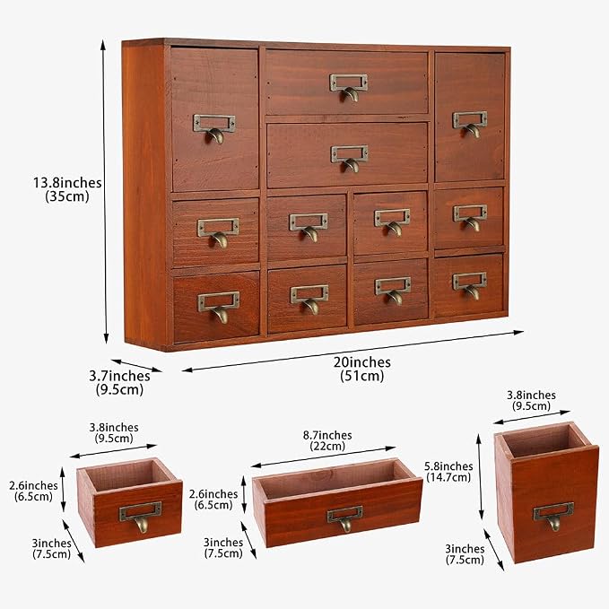 12 Drawers Apothecary Cabinet - Image 3