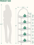 Hzuaneri Bookcase Bookshelf, Tempered Glass Bookshelves, Slim Shelving Unit - Image 3