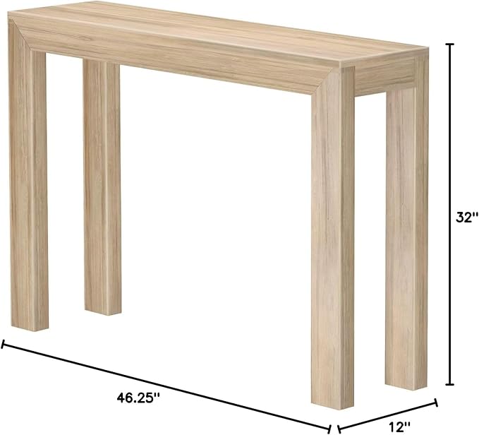 Plank+Beam Modern Solid Wood Console Table, 46 Inch, Sofa Table, Narrow - Image 2