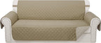 Reversible Couch Cover for 3 Cushion, Camel/Beige | Couch Cover for Sofa by LuxshareHome